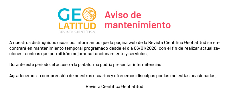 Geolatitud - Aviso de mantenimiento